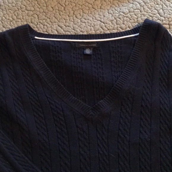 Tommy Hilfiger navy Cable Knit Sweater - Picture 3 of 4